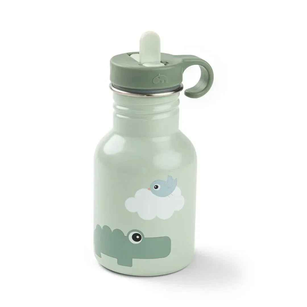 Done by Deer® Kovinska steklenička s slamico Playground Green 350 ml Done by Deer