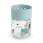 Done by Deer® Lonček za učenje pitja 360° Tiny farm Blue Done by Deer