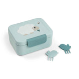 Done by Deer® Small children's snack bowl with picks Tiny farm Blue