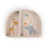 Done by Deer® Dětská dělená miska Stick&Stay Celebration Sand