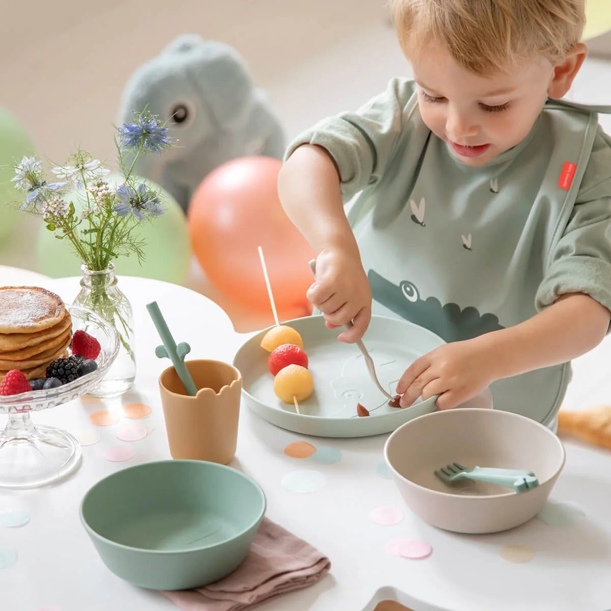 Done by Deer® Children's Bowl Kiddish Raffi Green – slika 5