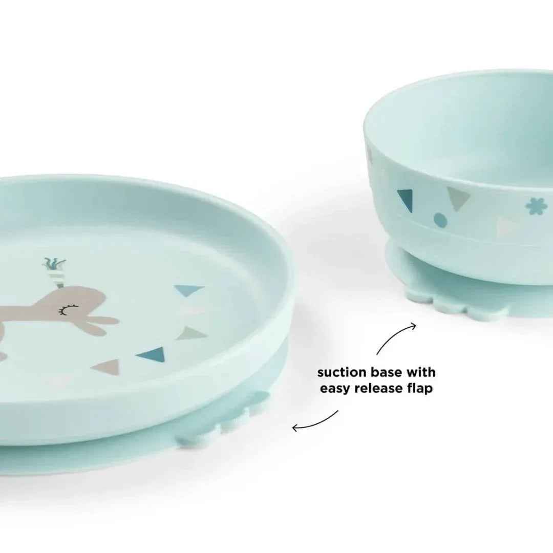 Done by Deer® Prvi jedilni set Foodie Celebration Blue Done by Deer