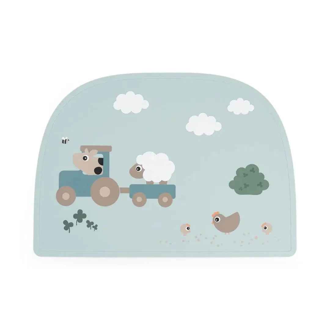 Done by Deer® Silikonska podloga Tiny farm Blue Done by Deer