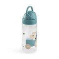 Done by Deer® Lahvička se slámkou Tiny farm Blue 350 ml