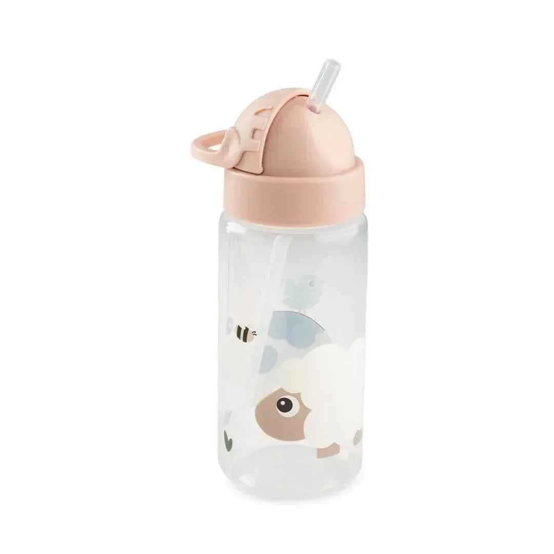 Done by Deer® Steklenička s slamico Tiny farm Powder 350 ml Done by Deer