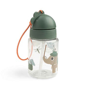 Done by Deer® Steklenička s slamico Tiny trails Green 280 ml Done by Deer