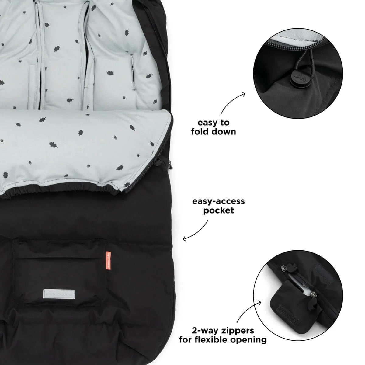 Done by Deer® Footmuff winter  Black – slika 8