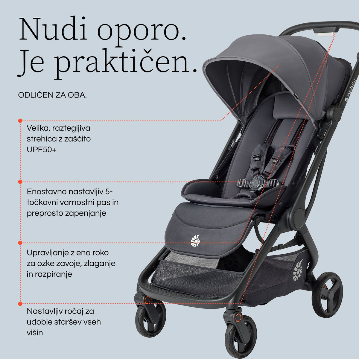 Ergobaby® Stroller Metro 3 Natural Beige – slika 9