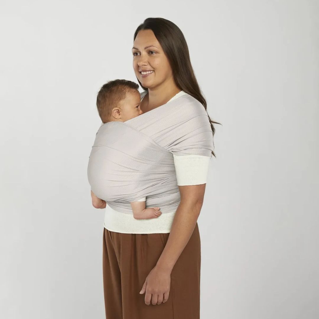 Ergobaby® Carrier Aura Wrap Sustainable Mesh Soft Grey