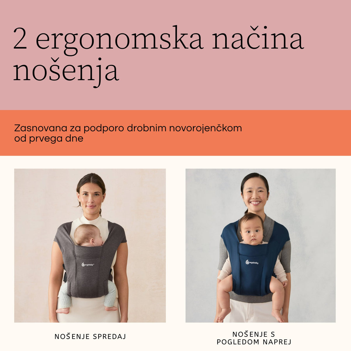 Ergobaby® Carrier Embrace Pure Black – slika 8