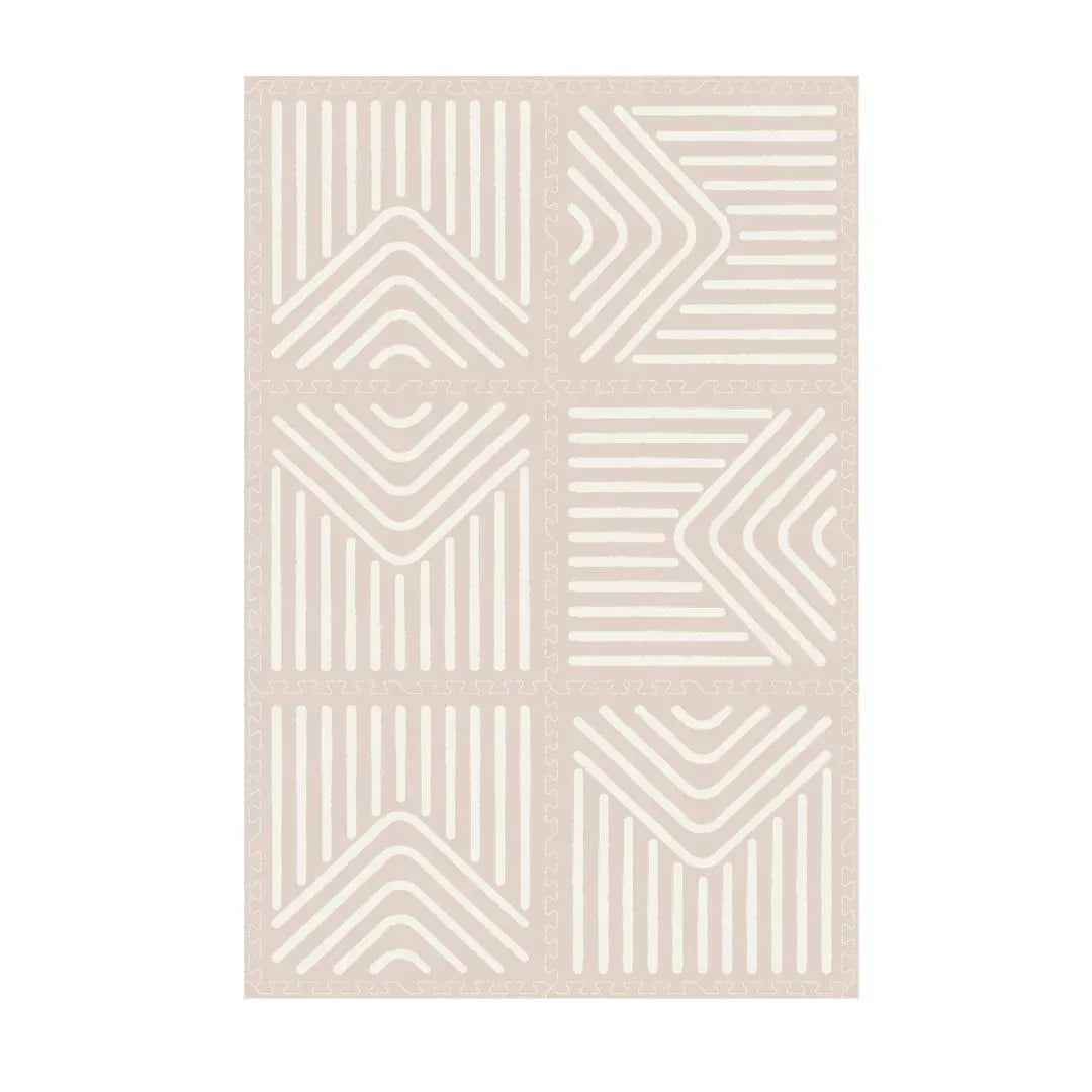 Evibell® Igralna podloga Puzzle 120x180 Lines Cream Tan Evibell