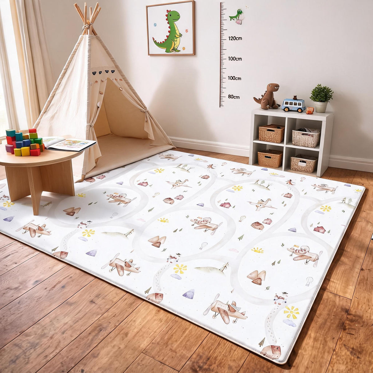 Evibell® Double-Sided Play Mat made of TPU Foam 140x200 Terrazzo/Wanderlust – slika 10