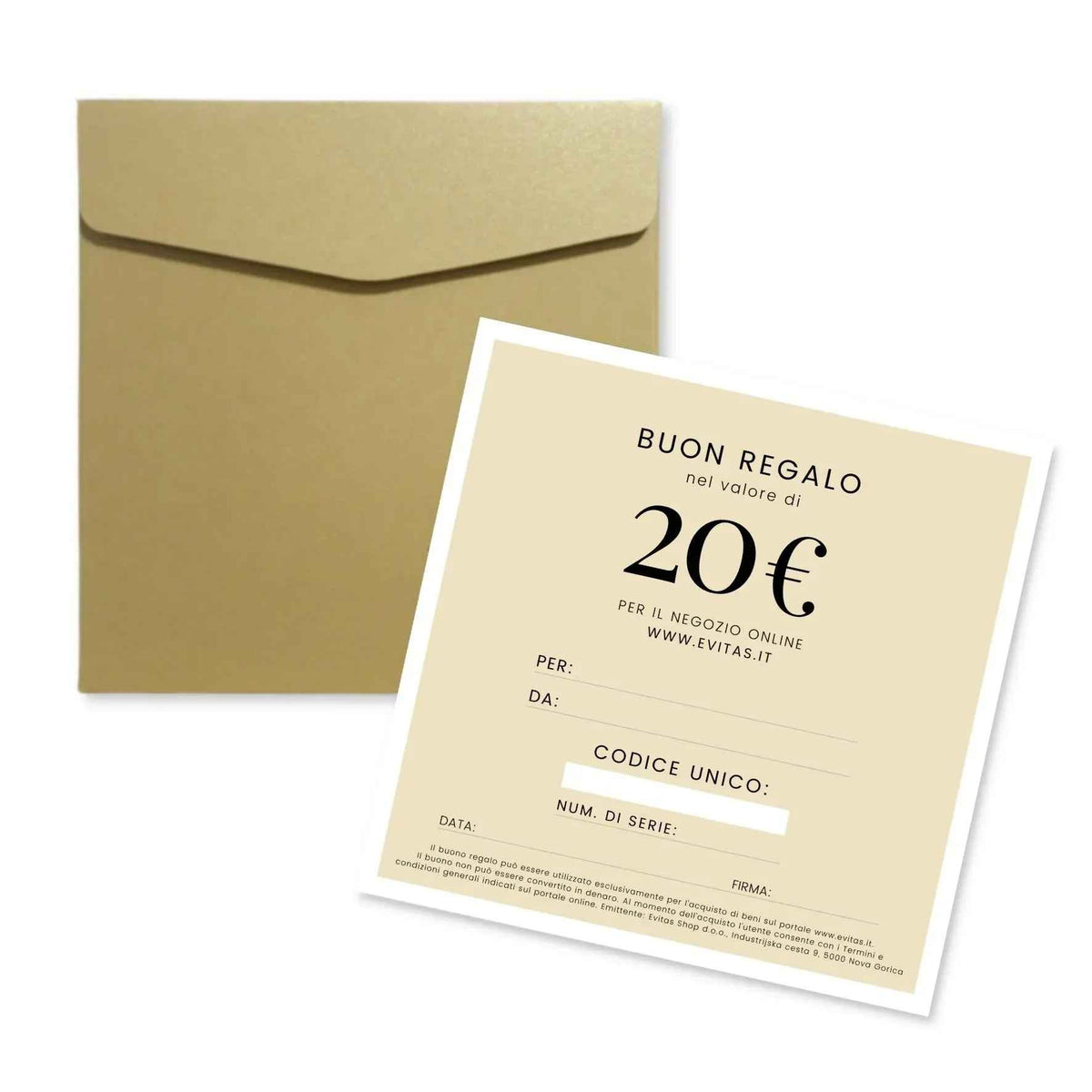 BUONO REGALO Evitas 20 € Evitas
