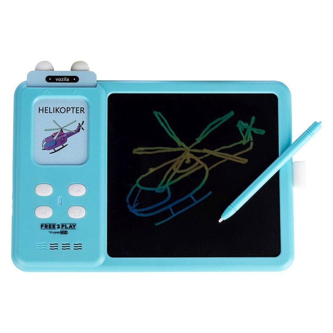 Free2Play® Interaktivní LCD tablet s kartičkami 2v1 Blue – slika 5