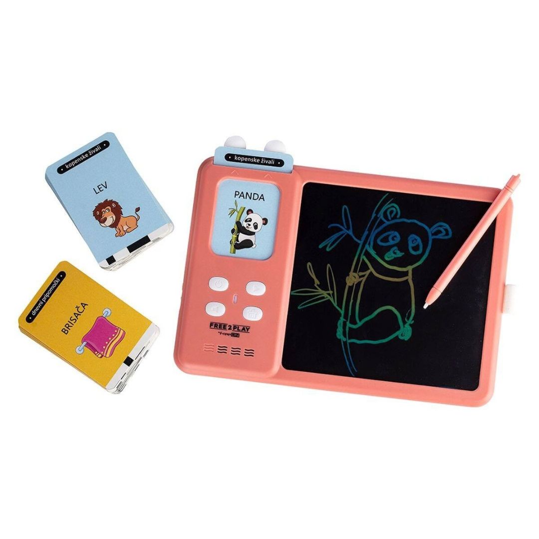 Free2Play® Interaktivní LCD tablet s kartami 2v1 Pink