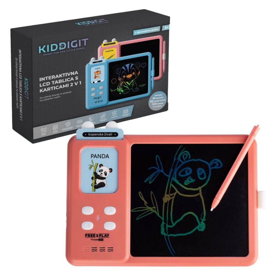 Free2Play® Interaktivní LCD tablet s kartami 2v1 Pink – slika 2