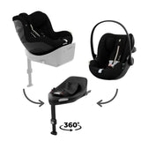 Cybex® 3in1 Car SeatCloud G3 i-Size (40-87 cm) + Sirona G3 (61-105 cm) Moon Black + Base G3 360