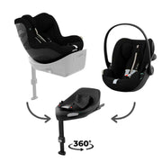Cybex® 3v1 Avtosedež Cloud G3 i-Size (40-87 cm) + Sirona G3 (61-105 cm) Moon Black + Baza G3 360 Cybex