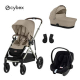 Cybex® Gazelle S 3-in-1 Stroller + Aton B2 i-Size Car Seat Almond Beige