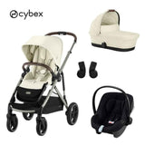 Cybex® Stroller 3in1 Gazelle™ S + Car Seat Aton B2 Seashell Beige