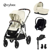 Cybex® Otroški voziček 4v1 Gazelle™ S + Avtosedež Aton B + IsoFix baza One Seashell Beige Cybex