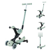 Globber® Zložljivi otroški skiro GO UP deluxe 360° s svetlečimi kolesi Pistacchio Globber