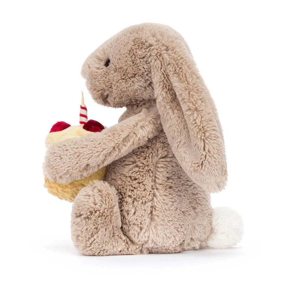 Jellycat® Bashful Beige Bunny 'Birthday' Original – slika 2