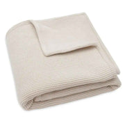 Jollein® Bombažna odejica 75x100 Basic Knit Oatmeal/Velvet Jollein