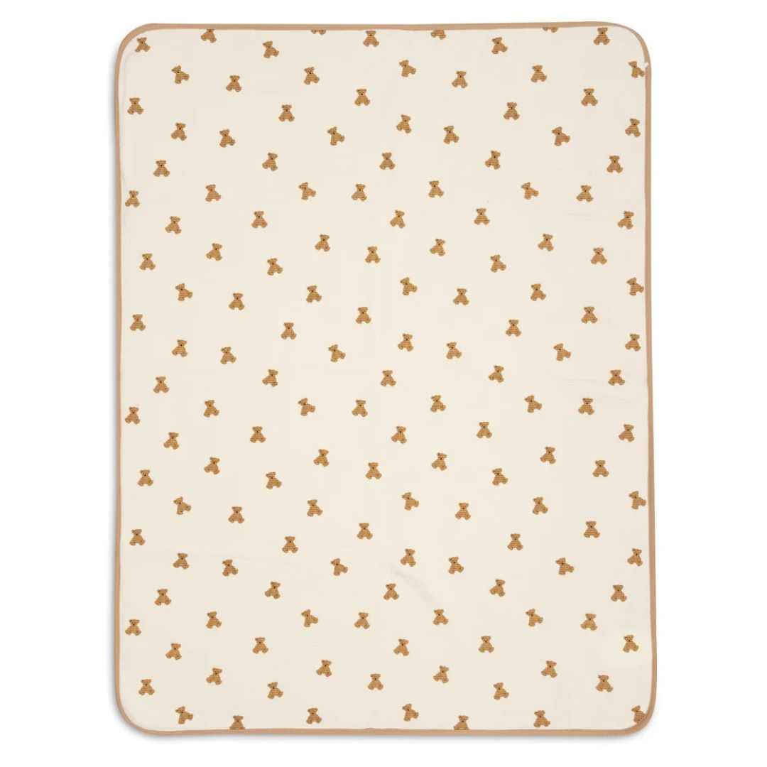 Jollein® Bombažna odejica Mini Teddy Bear Little Waffle 75x100 Jollein