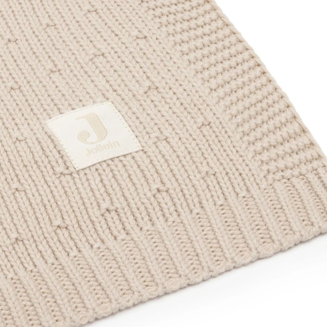 Jollein® Cotton blanket Sprinkle Knit Sand 100x150 – slika 4
