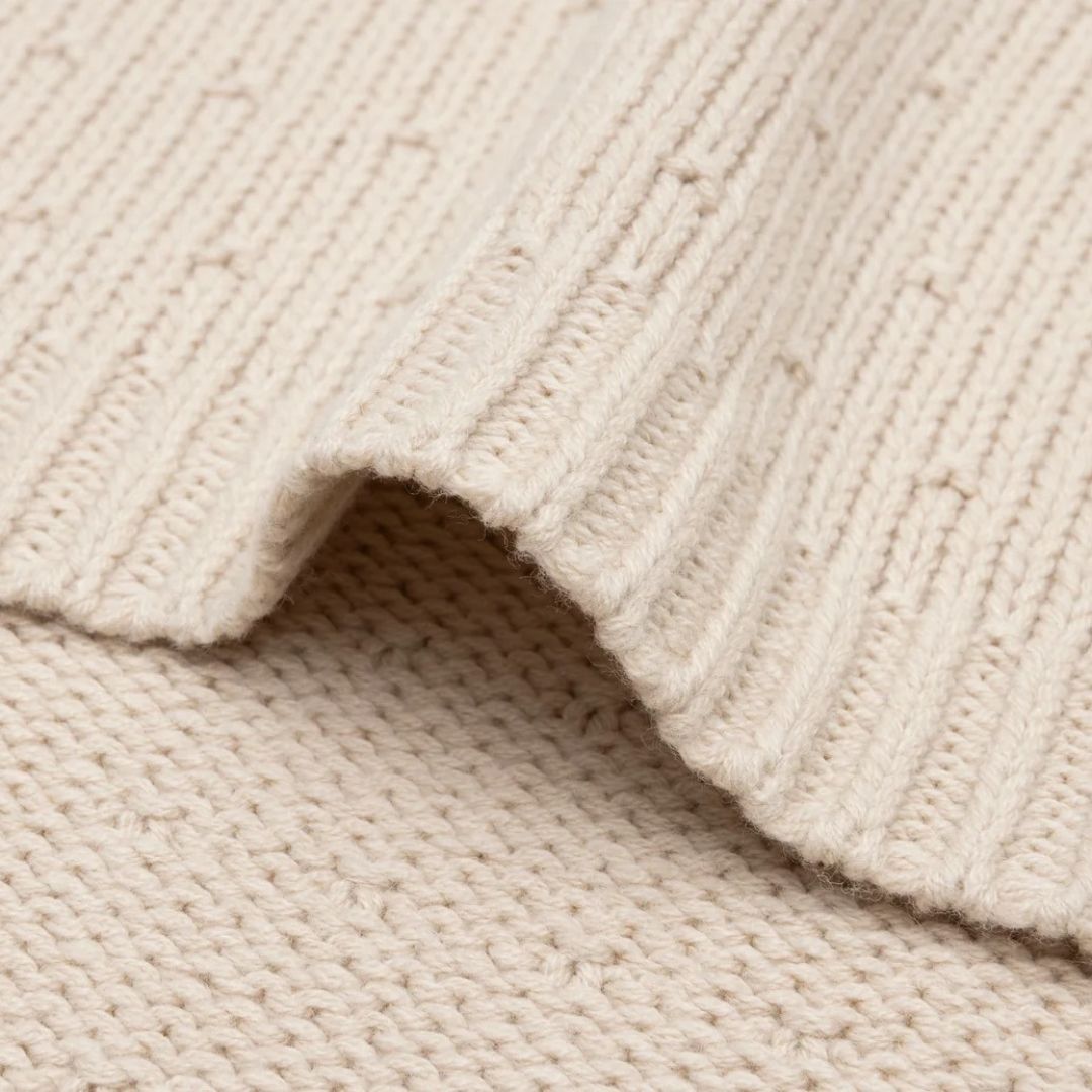 Jollein® Cotton blanket Sprinkle Knit Sand 100x150 – slika 5