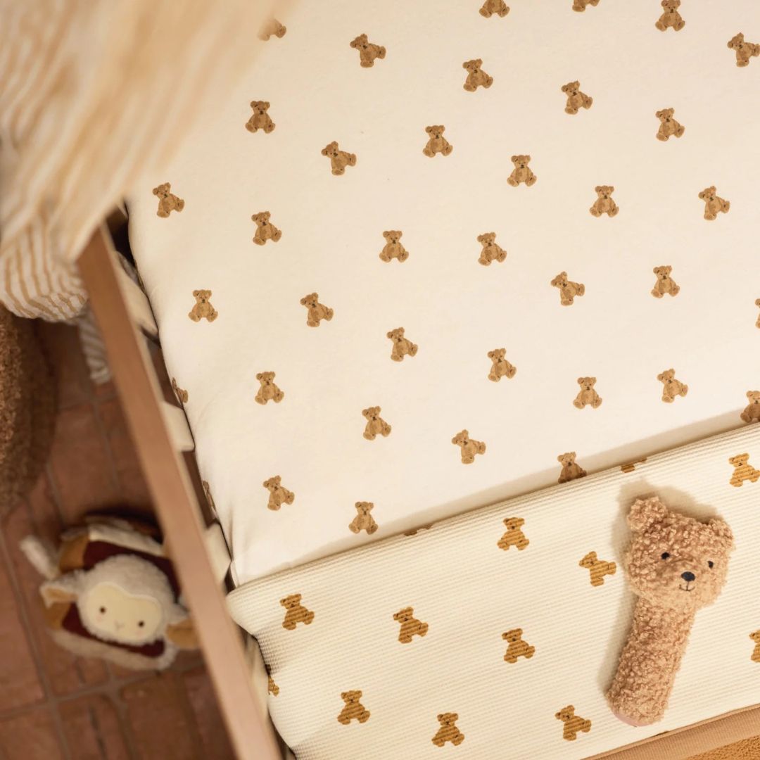 Jollein® Cotton fitted sheet 60x120cm Mini Teddy Bear – slika 6