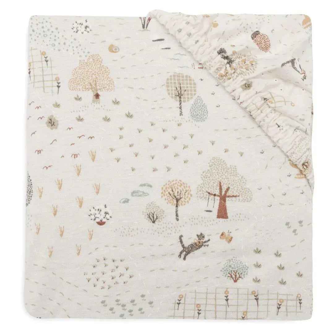 Jollein® Bombažna rjuha 60x120cm Tiny Park Jollein