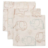 Jollein® Set 3 Mull Windeln Elephant Tales 31x31 cm