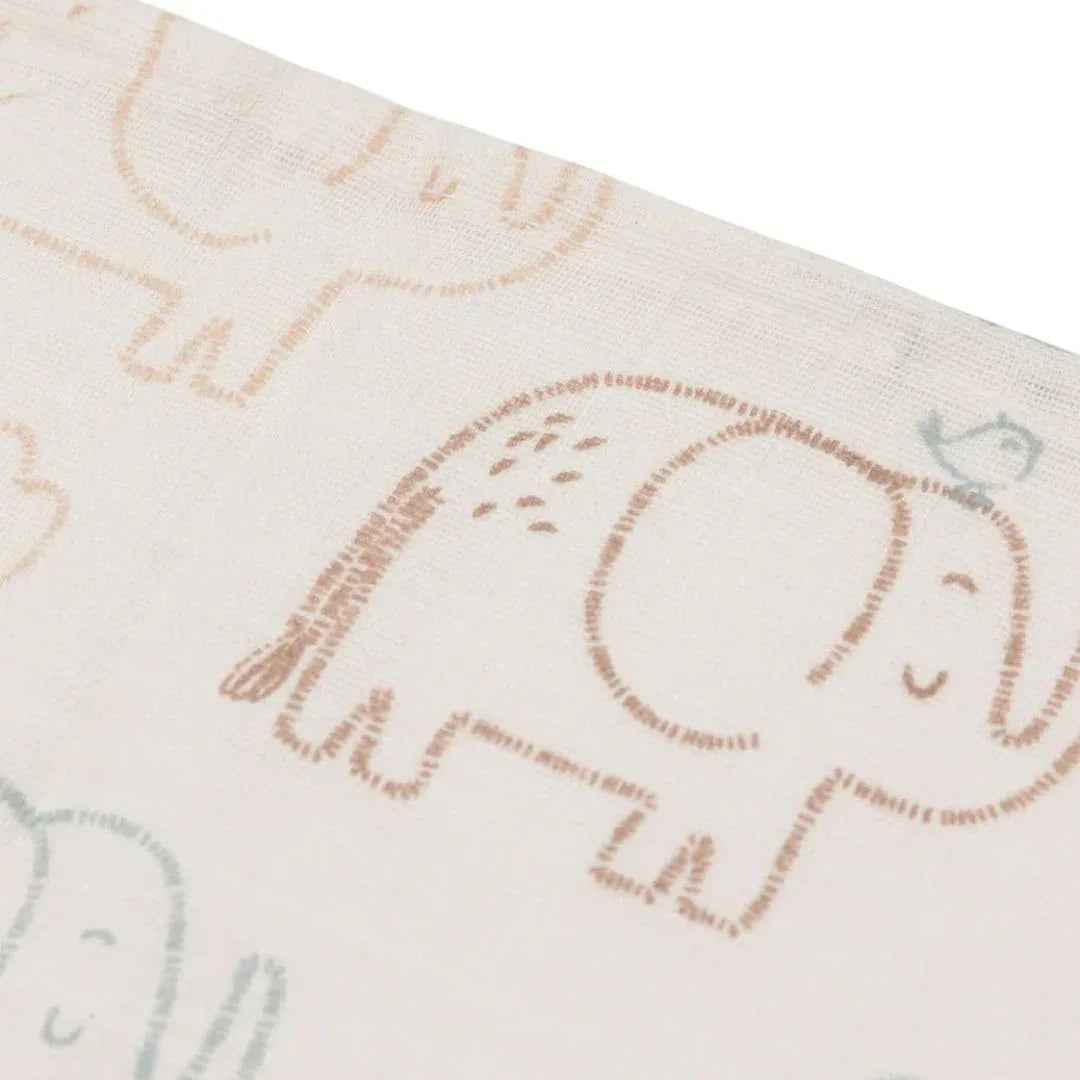 Jollein® Komplet 3 tetra pleničk Elephant Tales 31x31 cm Jollein
