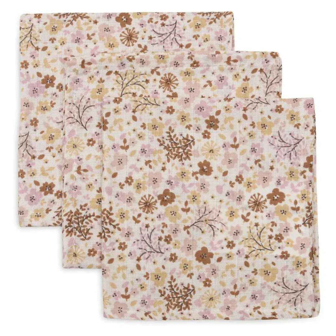 Jollein® Komplet 3 tetra pleničk Flower Fairies 31x31 cm Jollein