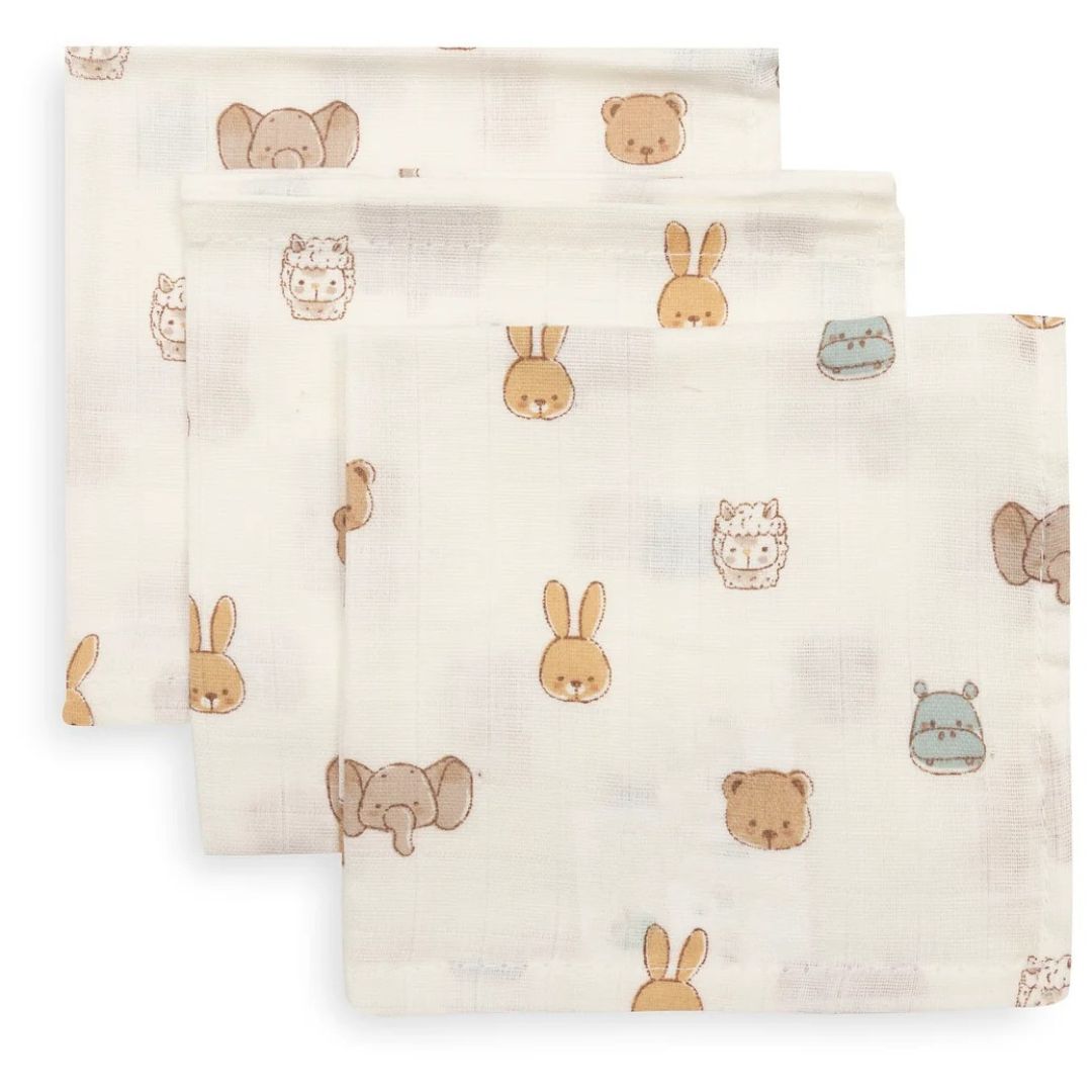 Jollein® Set of 3 muslin squares Jollies 31x31