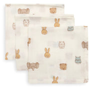 Jollein® Set of 3 muslin squares Jollies 31x31