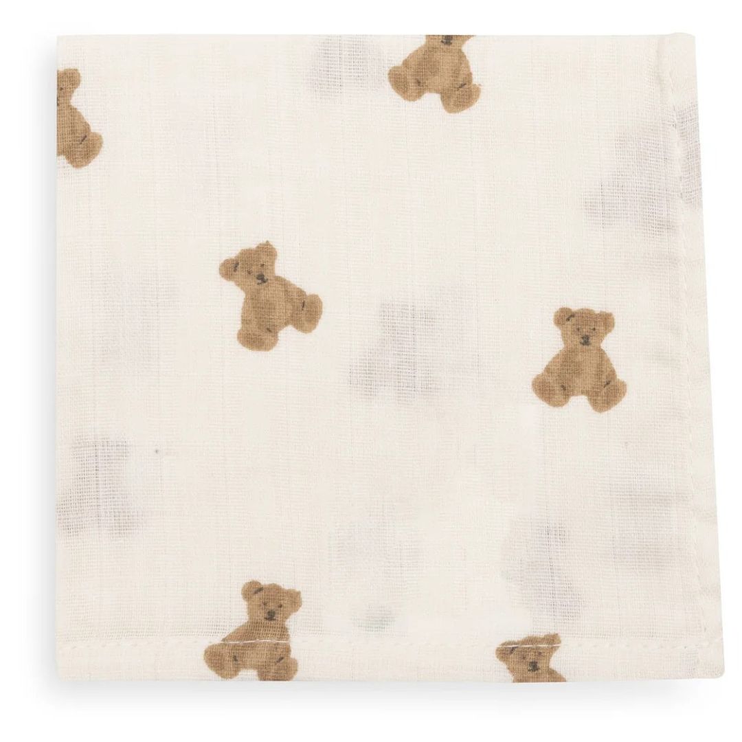 Jollein® Set of 3 muslin cloths Mini Teddy Bear 31x31 – slika 2