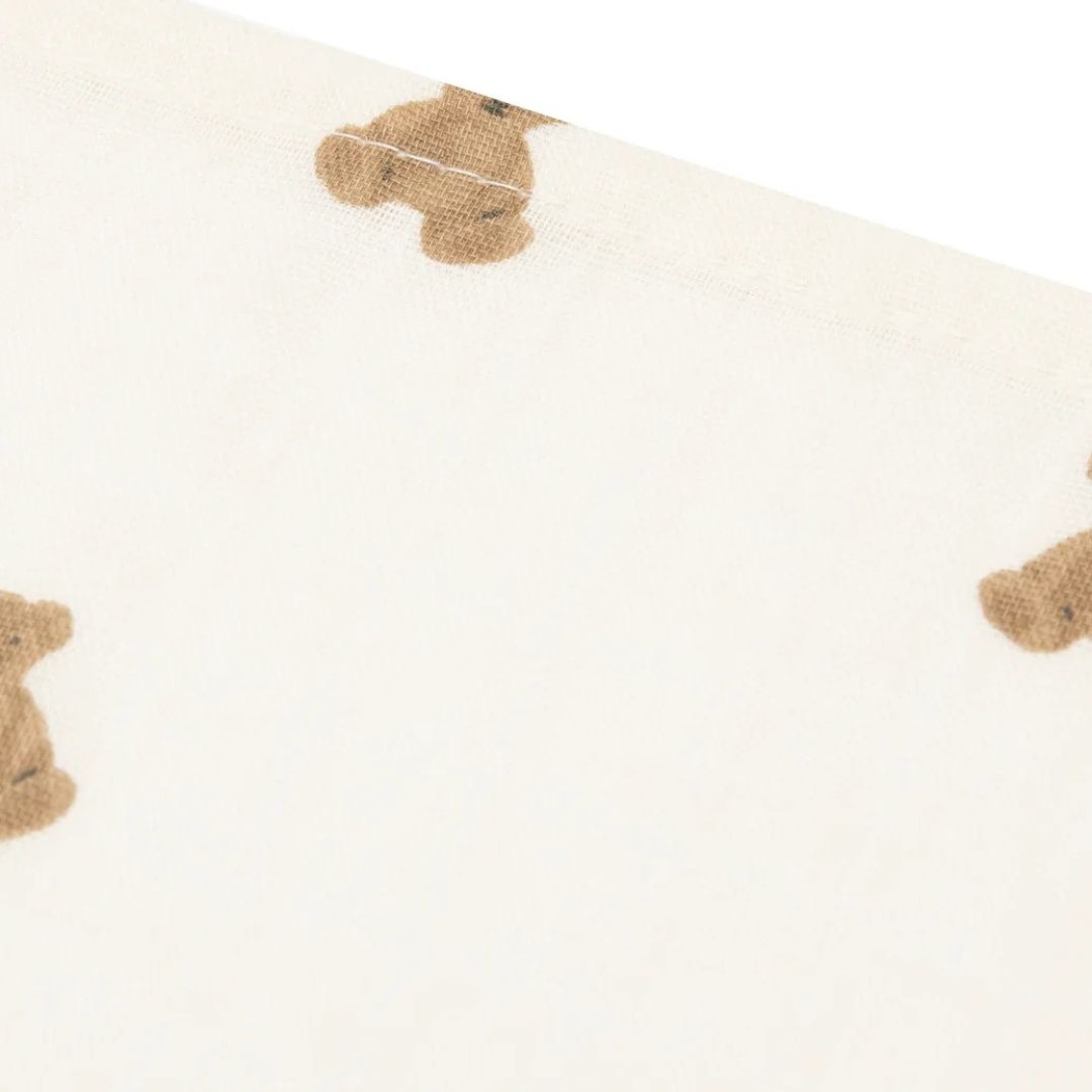 Jollein® Set of 3 Muslin Cloths Mini Teddy Bear 70x70cm – slika 3