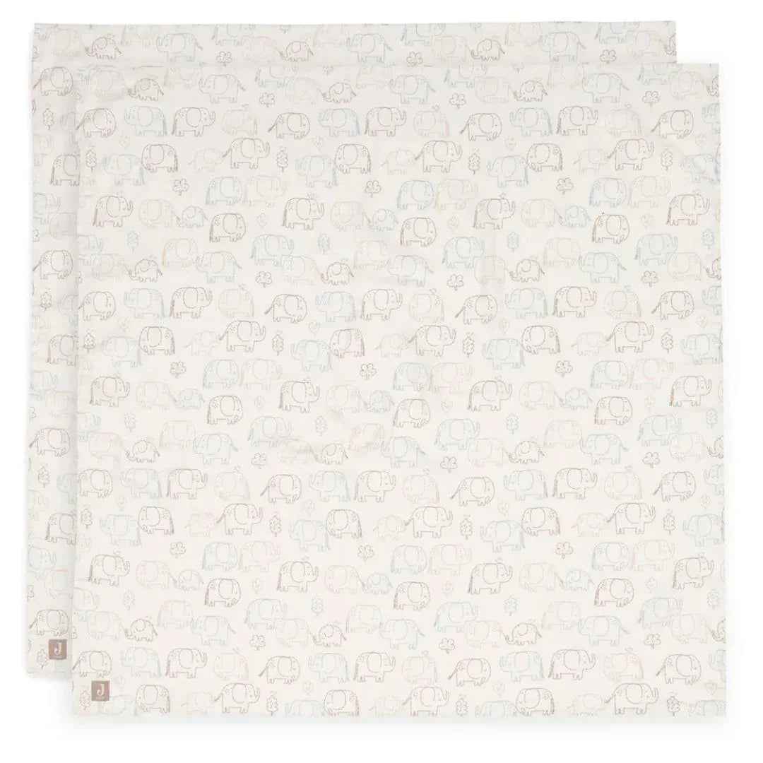 Jollein® Komplet dveh tetra pleničk Elephant Tales 115x115cm Jollein