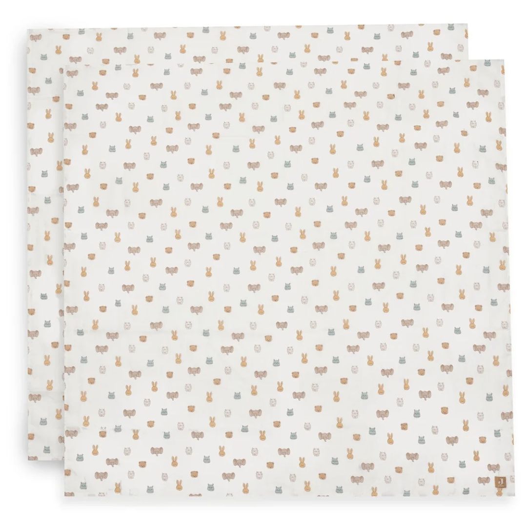 Jollein® Set of two muslin swaddles Jollies 115x115cm