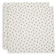 Jollein® Set of Two Muslin Cloths Mini Teddy Bear 115x115cm