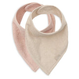 Jollein® Mušelínový bandana bryndák Silk Rose/Sand, 2 ks