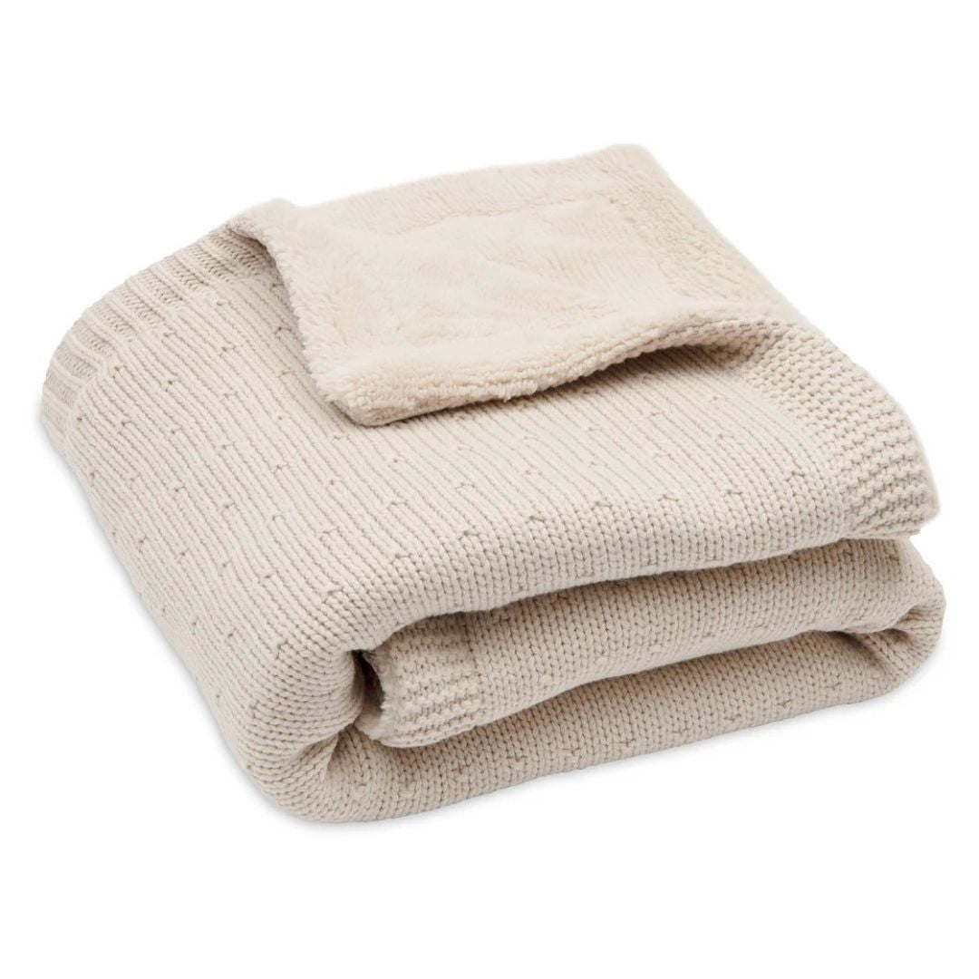 Jollein® Knitted blanket Sprinkle Knit Sand/Fluffy 100x150