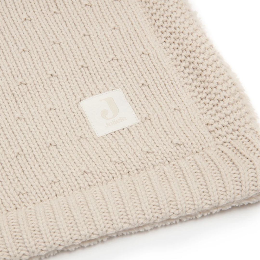 Jollein® Knitted blanket Sprinkle Knit Sand/Fluffy 100x150 – slika 4