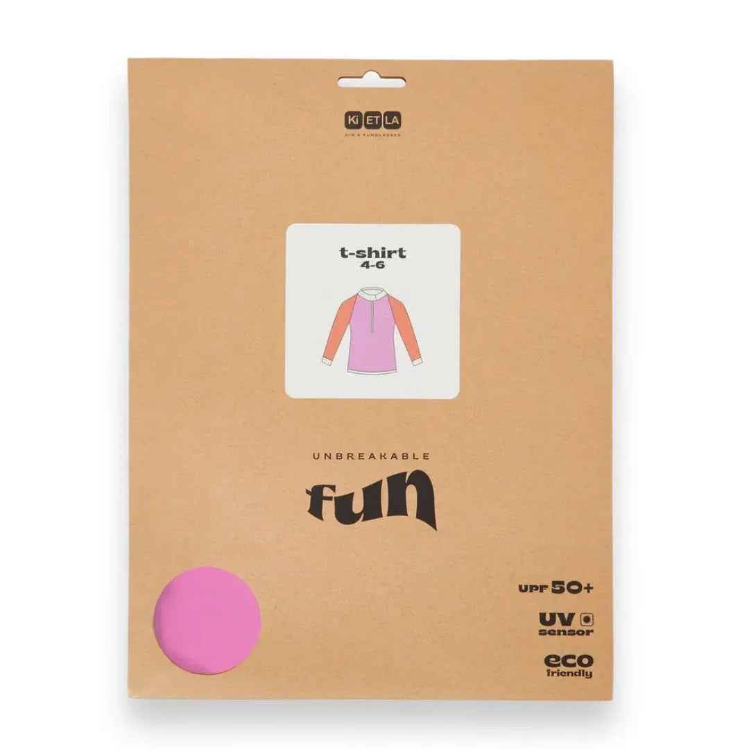 KiETLA® Otroška kopalna majica z dolgimi rokavi Pink/Red Ki ET LA