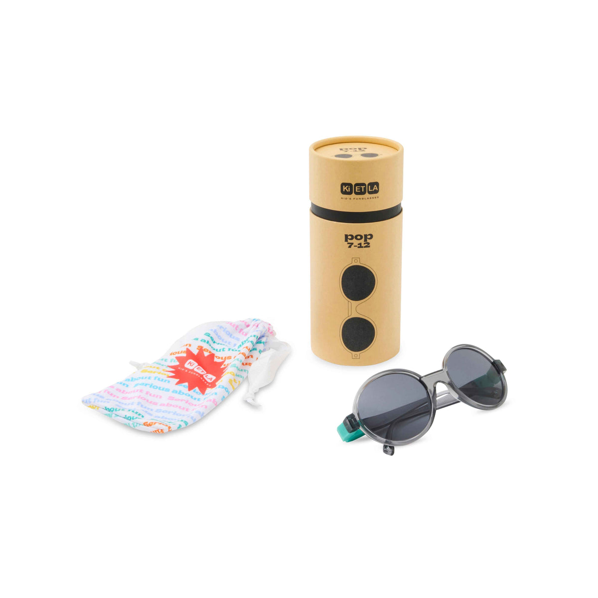 KiETLA® Otroška sončna očala POP Black/Lagoon Ki ET LA