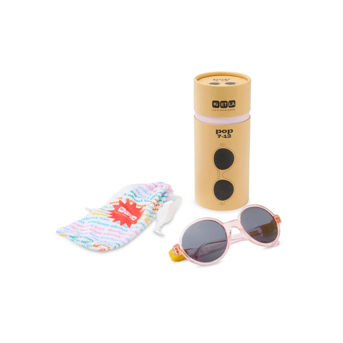KiETLA® Otroška sončna očala POP Nude/Yellow Ki ET LA