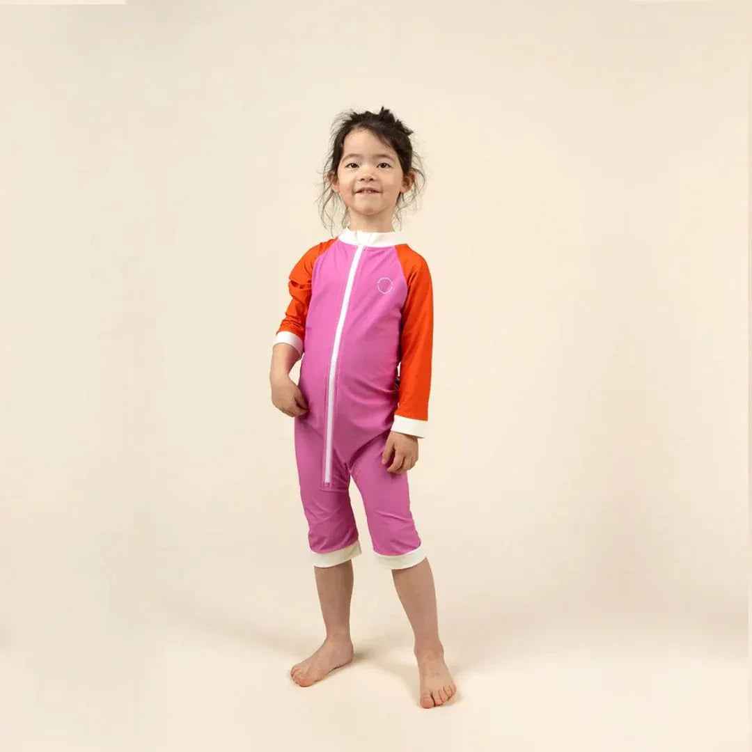 KiETLA® Otroške daljše enodelne kopalke Pink/Red Ki ET LA